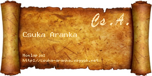 Csuka Aranka névjegykártya